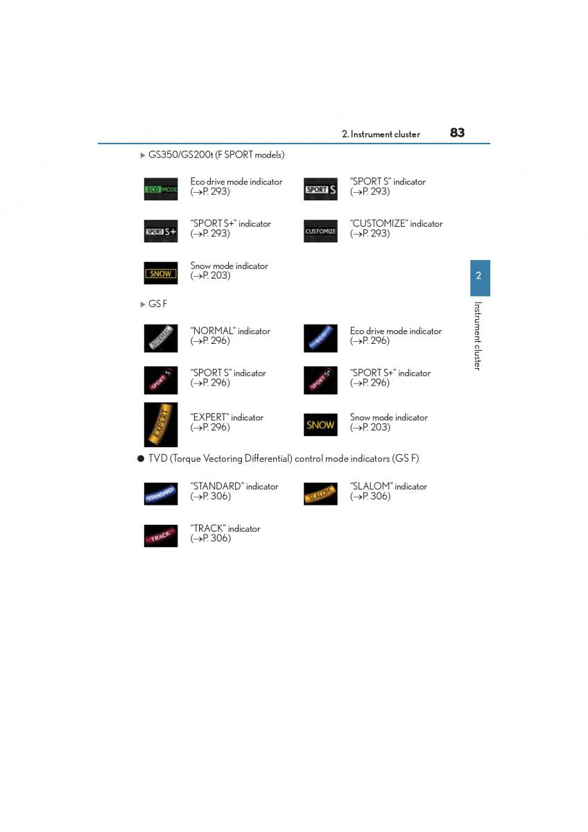 Lexus GS F IV 4 owners manual / page 85