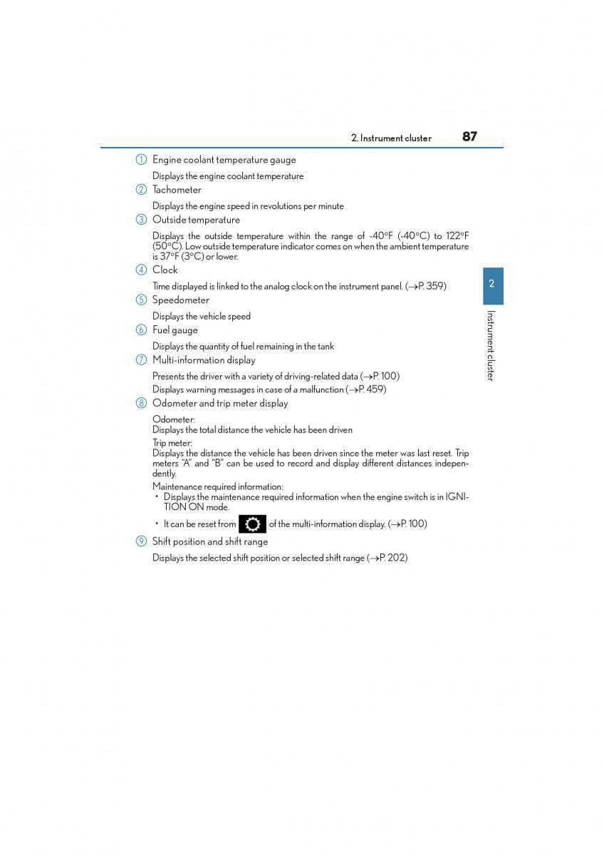 Lexus GS F IV 4 owners manual / page 89