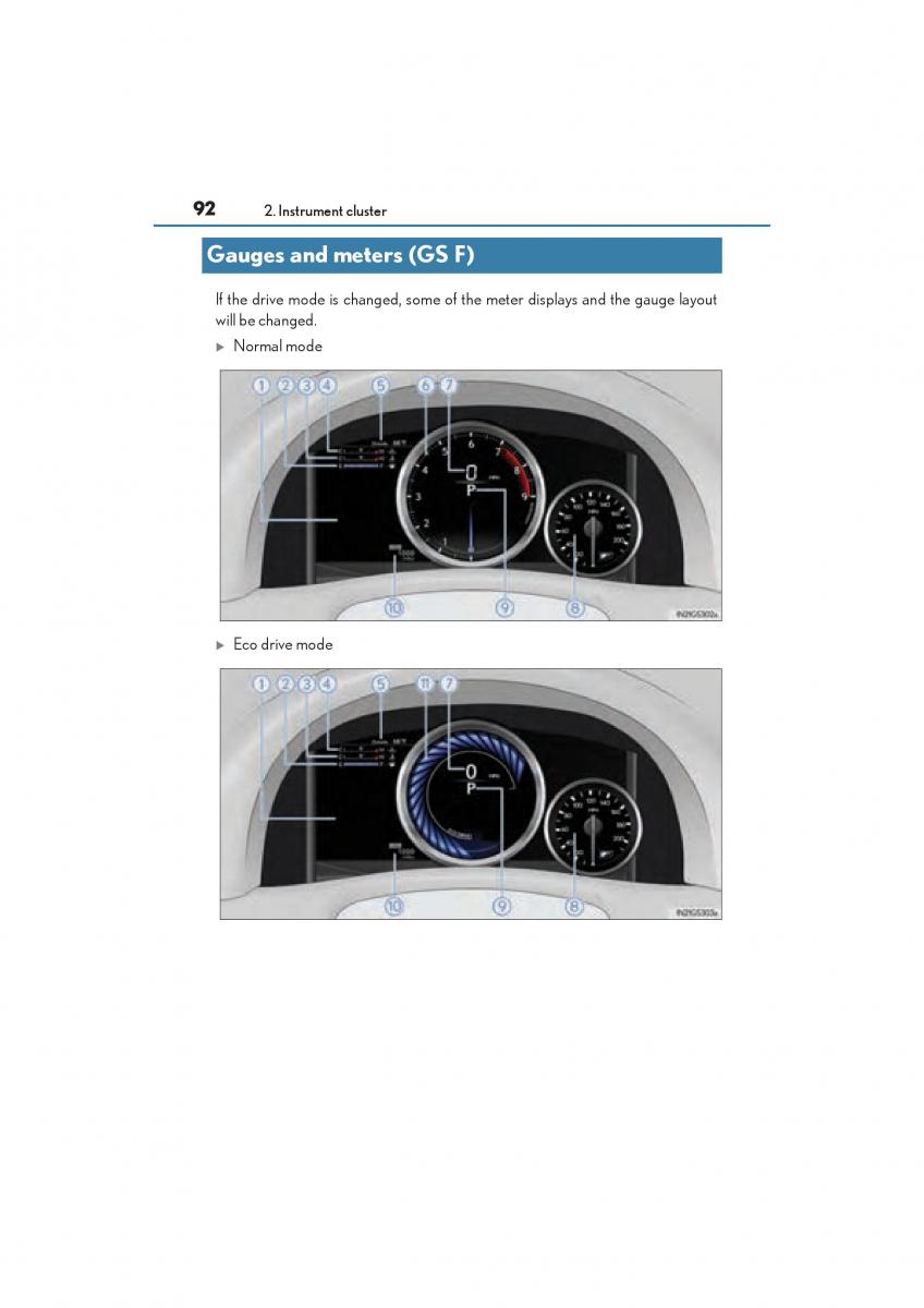 Lexus GS F IV 4 owners manual / page 94