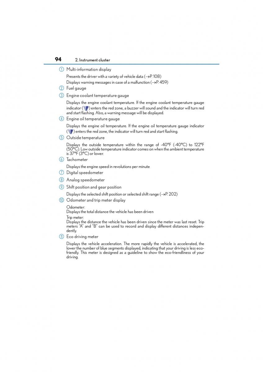 Lexus GS F IV 4 owners manual / page 96