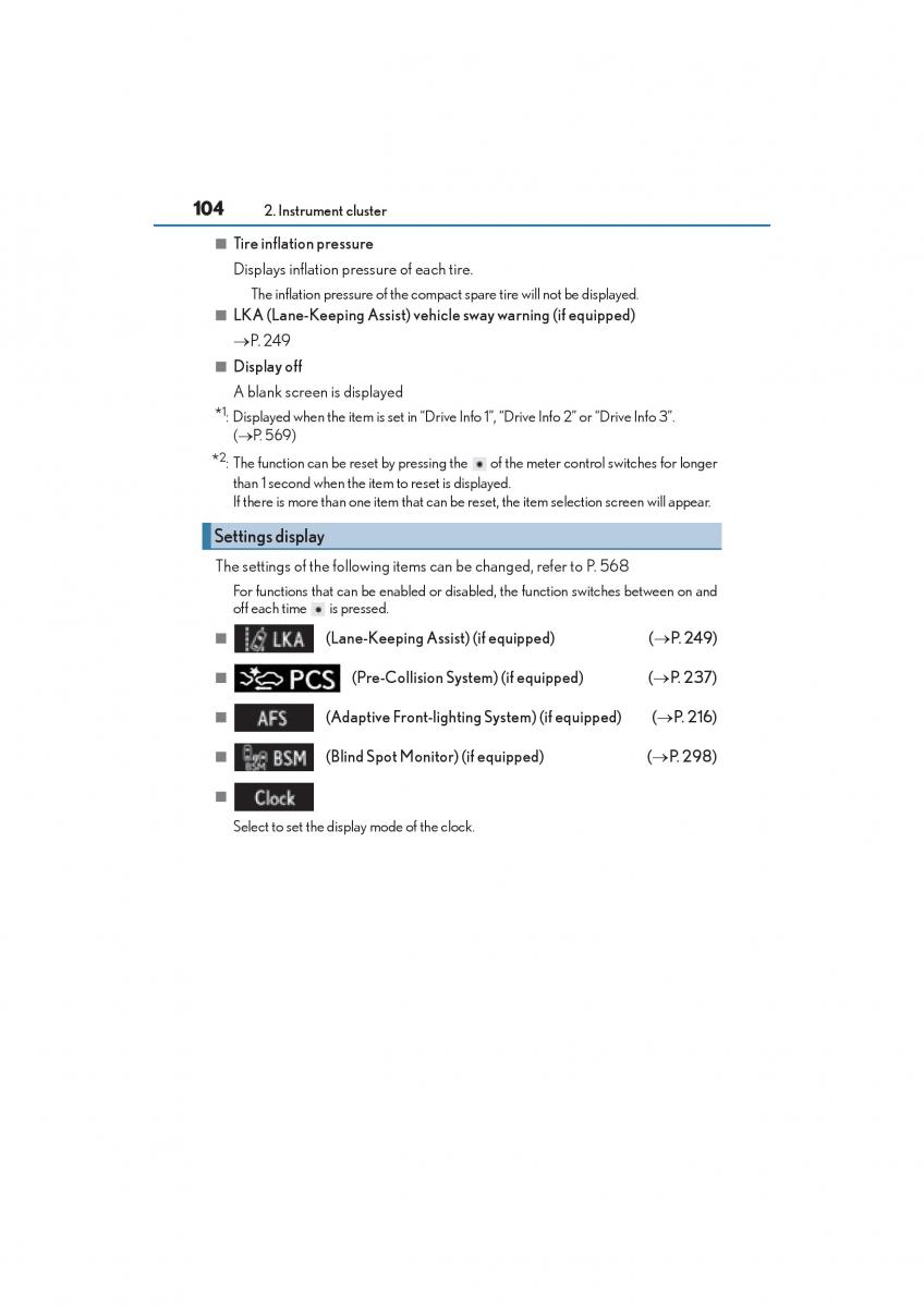 Lexus GS F IV 4 owners manual / page 106