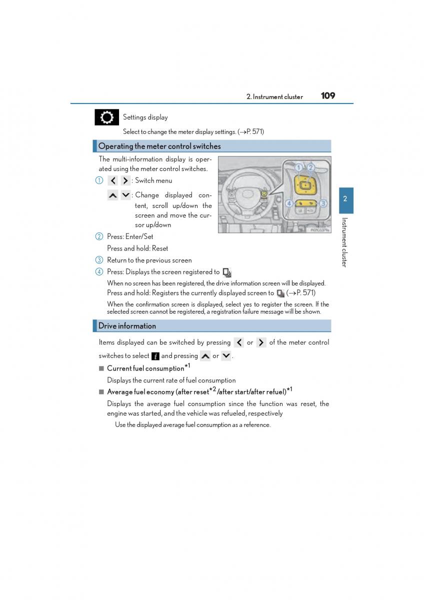 Lexus GS F IV 4 owners manual / page 111