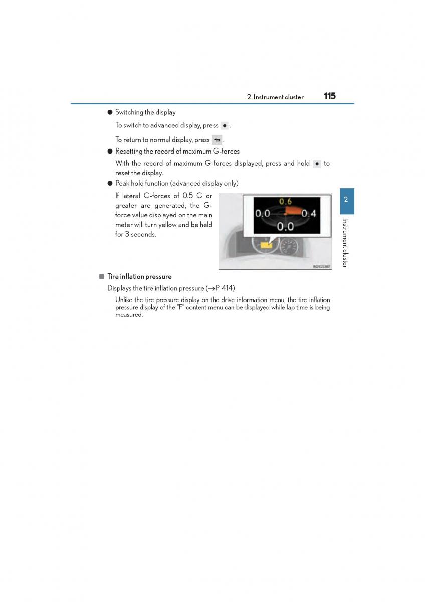 Lexus GS F IV 4 owners manual / page 117