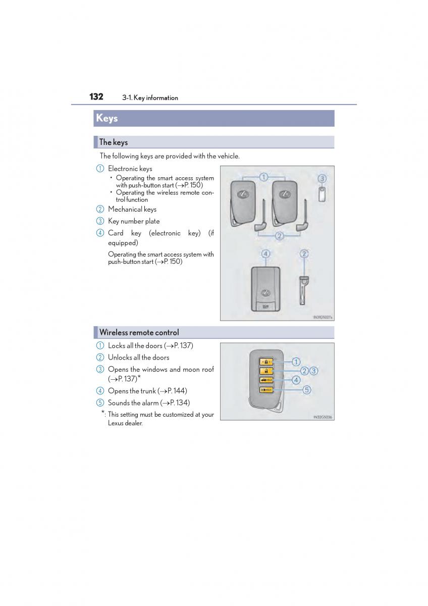 Lexus GS F IV 4 owners manual / page 134