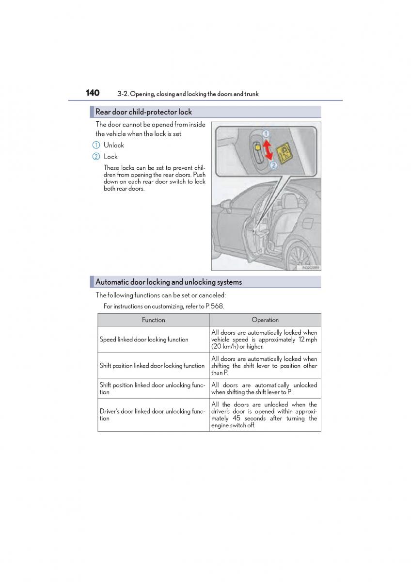 Lexus GS F IV 4 owners manual / page 142