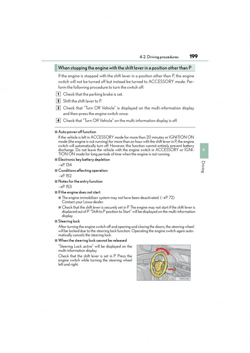 Lexus GS F IV 4 owners manual / page 201