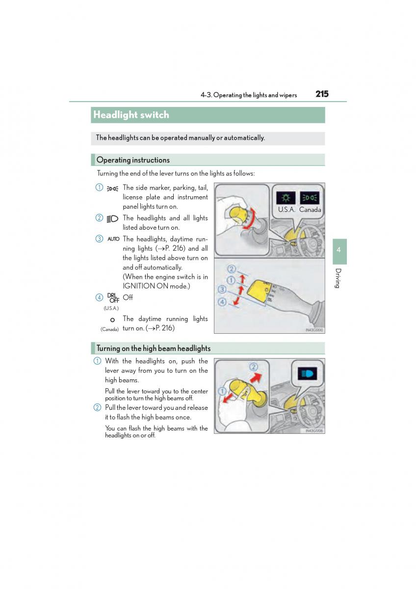 Lexus GS F IV 4 owners manual / page 217