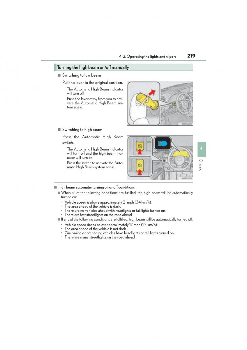 Lexus GS F IV 4 owners manual / page 221