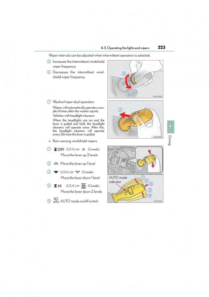 Lexus GS F IV 4 owners manual / page 225