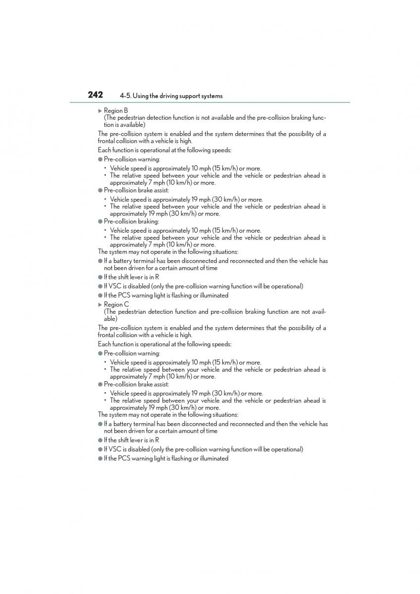 Lexus GS F IV 4 owners manual / page 244