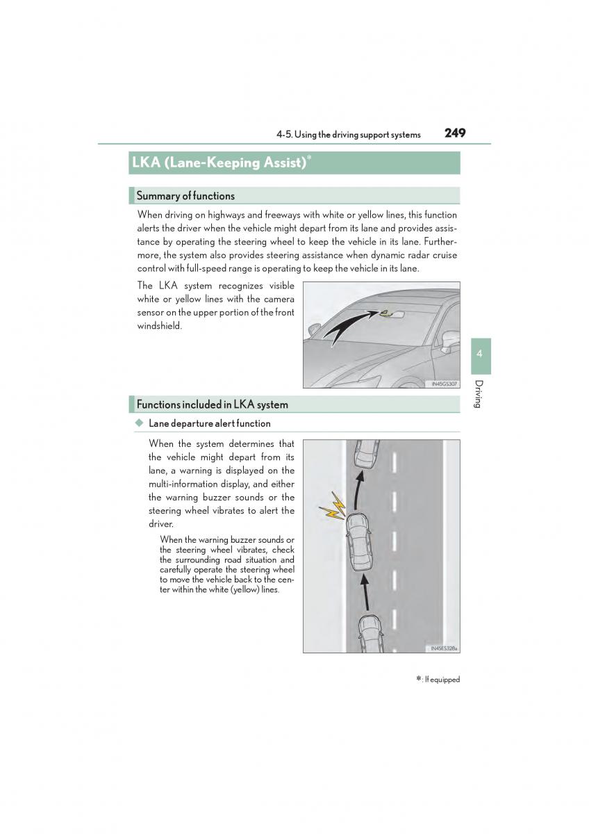 Lexus GS F IV 4 owners manual / page 251