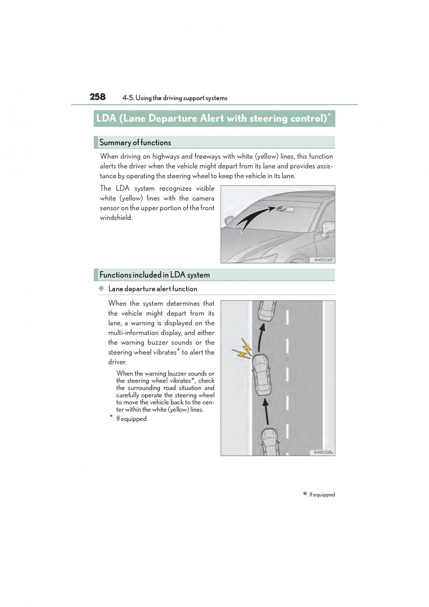 Lexus GS F IV 4 owners manual / page 260