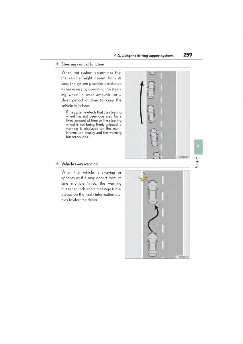 Lexus GS F IV 4 owners manual / page 261