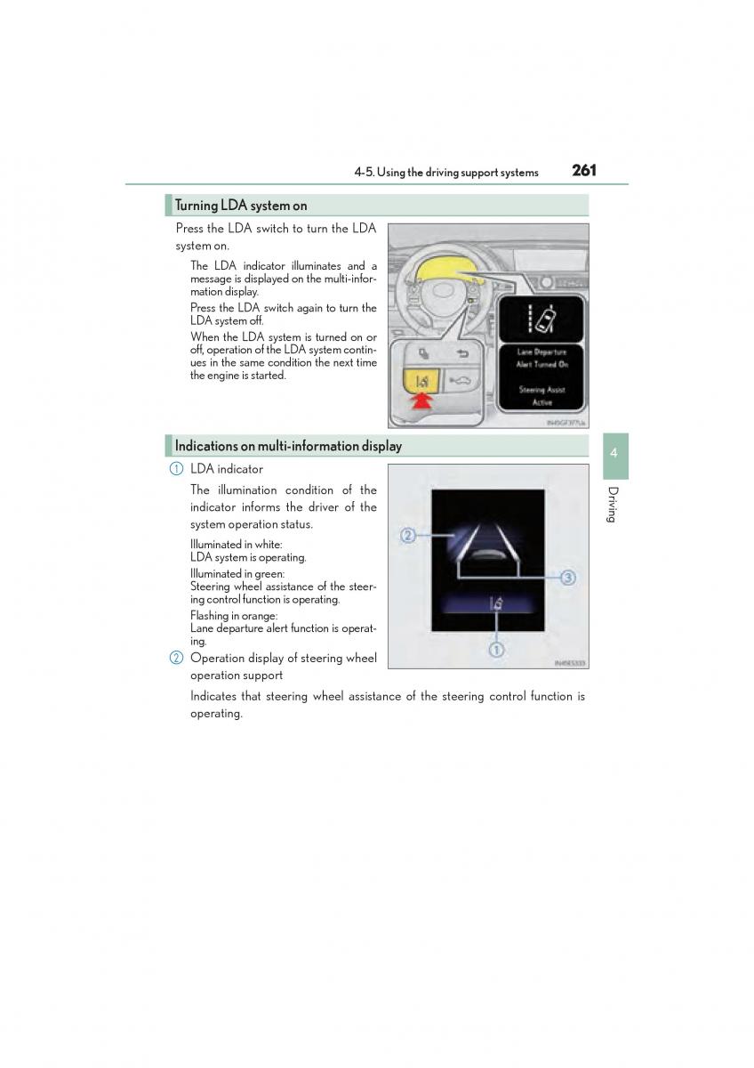 Lexus GS F IV 4 owners manual / page 263