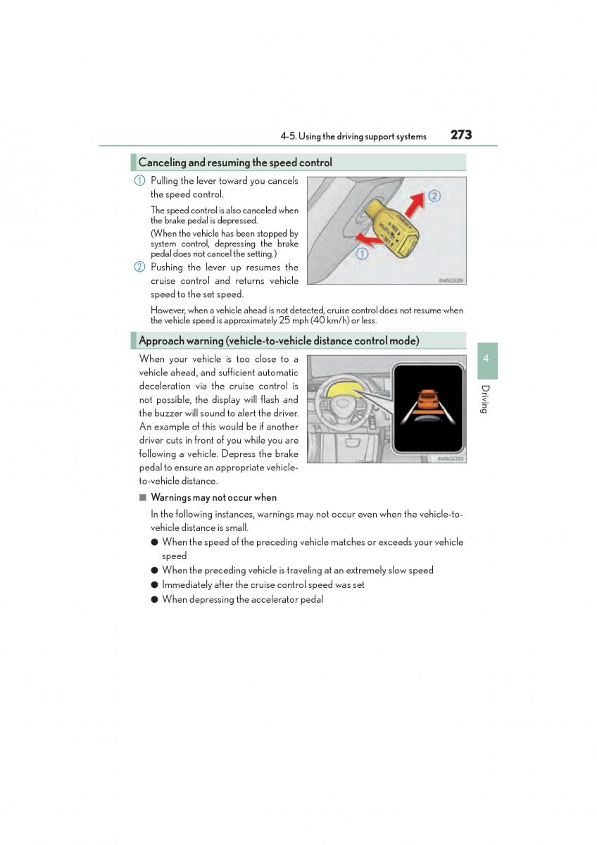 Lexus GS F IV 4 owners manual / page 275