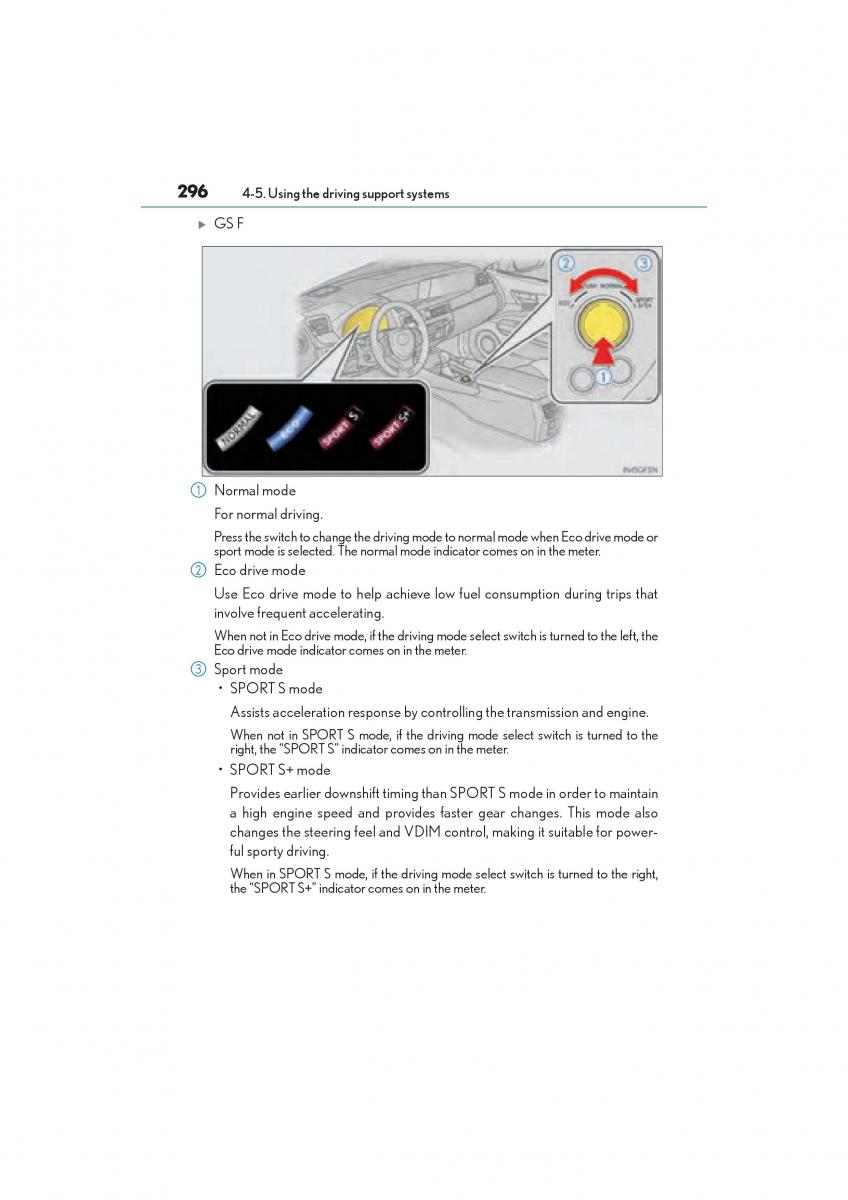 Lexus GS F IV 4 owners manual / page 298