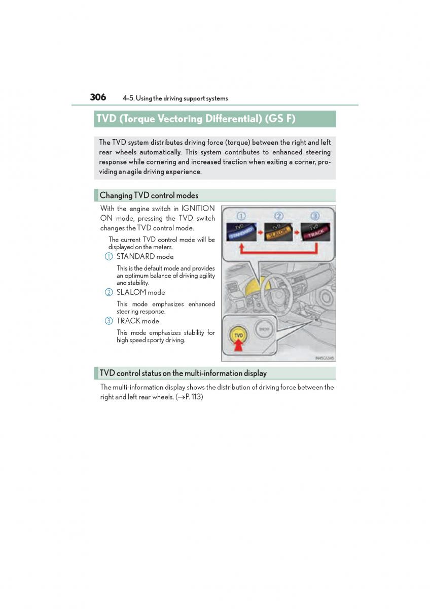 Lexus GS F IV 4 owners manual / page 308