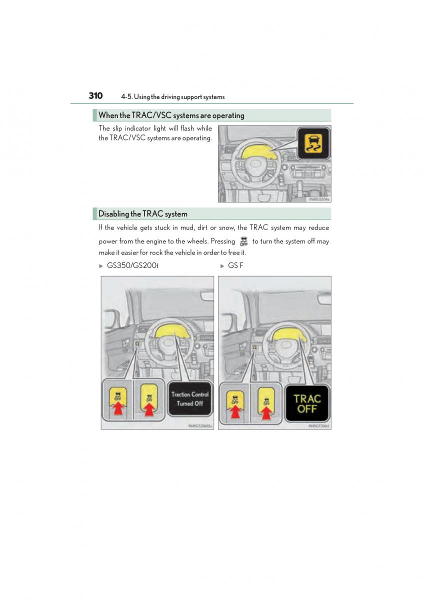 Lexus GS F IV 4 owners manual / page 312