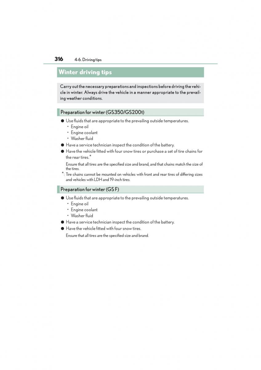 Lexus GS F IV 4 owners manual / page 318