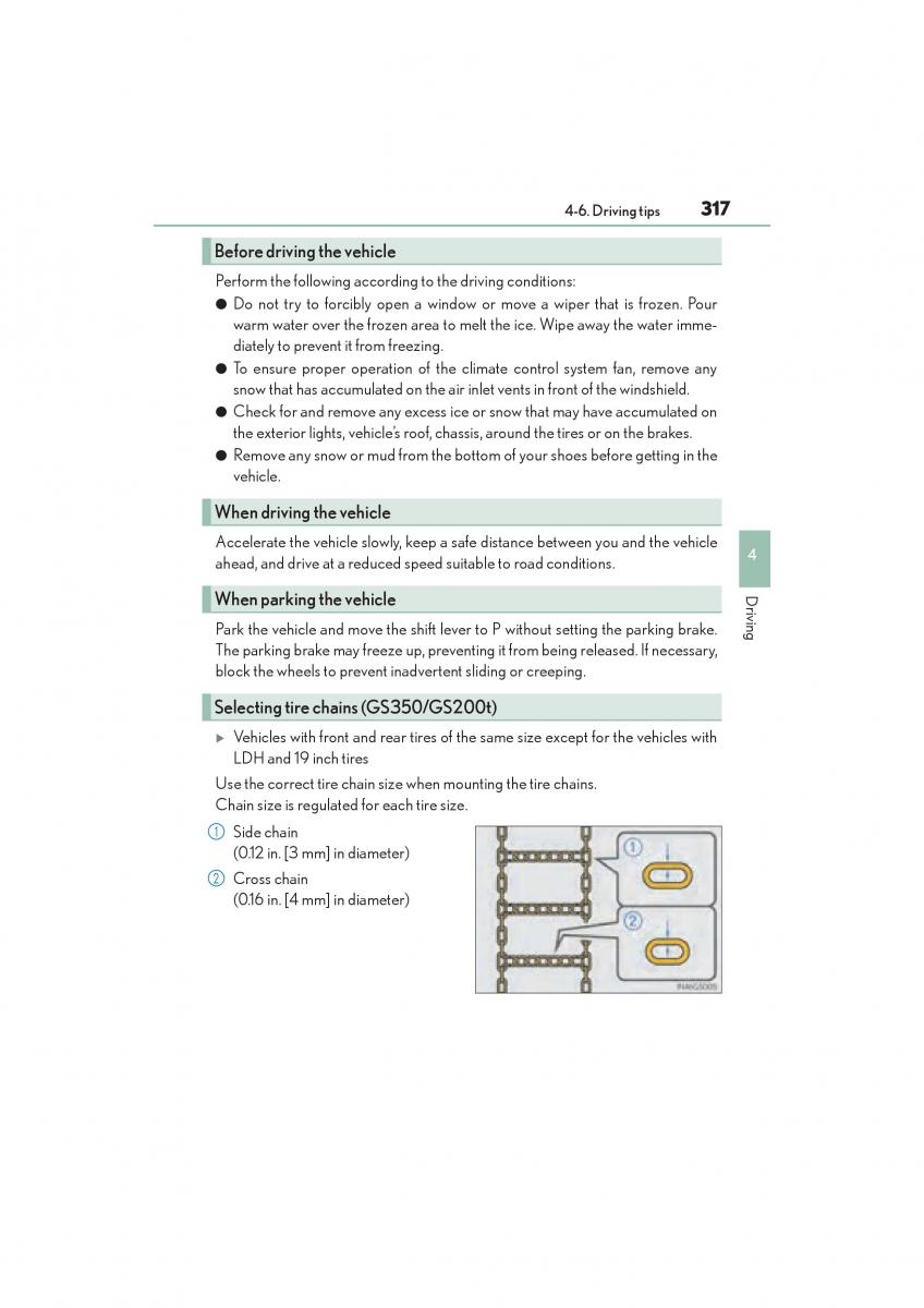 Lexus GS F IV 4 owners manual / page 319