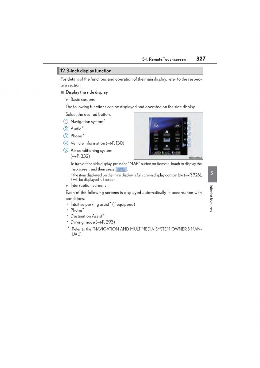 Lexus GS F IV 4 owners manual / page 329