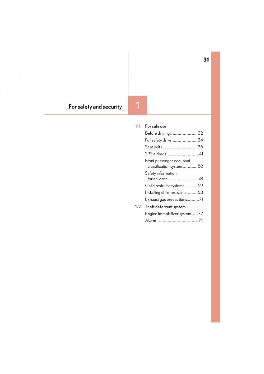 Lexus GS F IV 4 owners manual / page 33