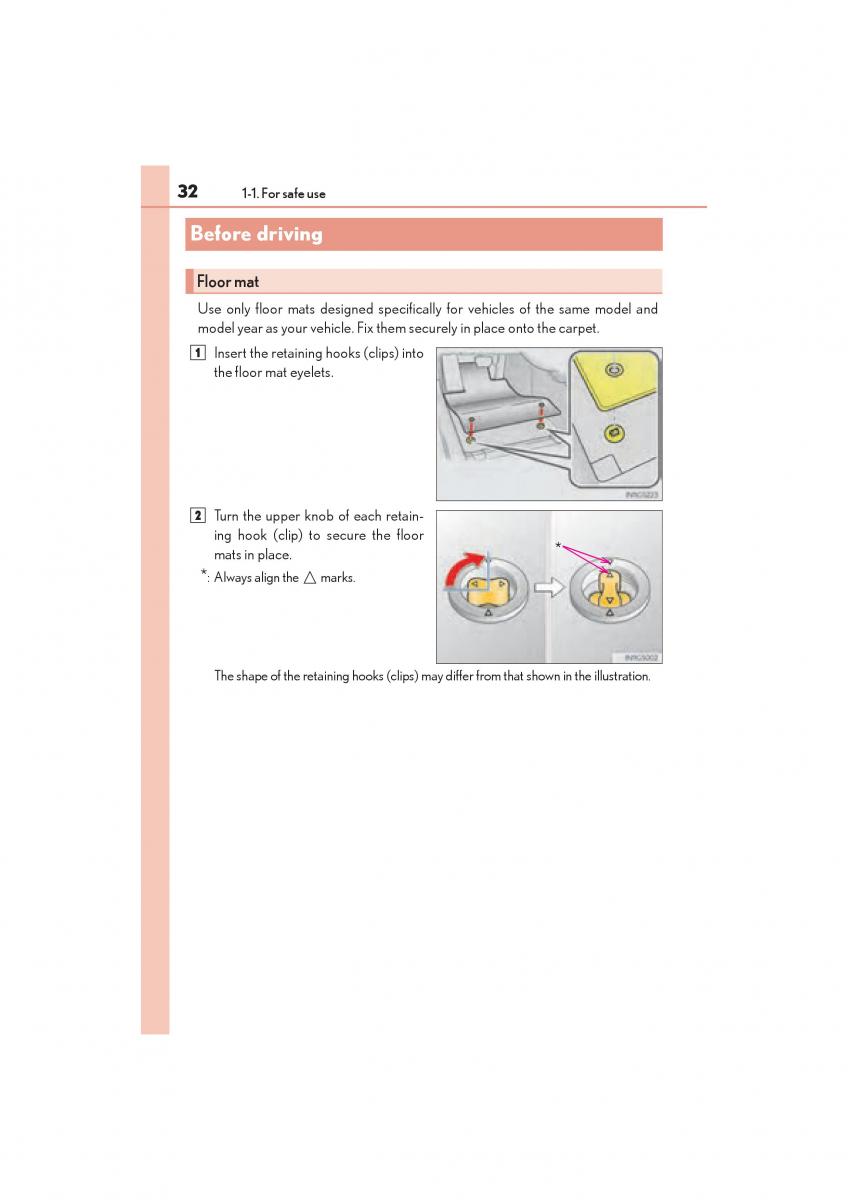 Lexus GS F IV 4 owners manual / page 34