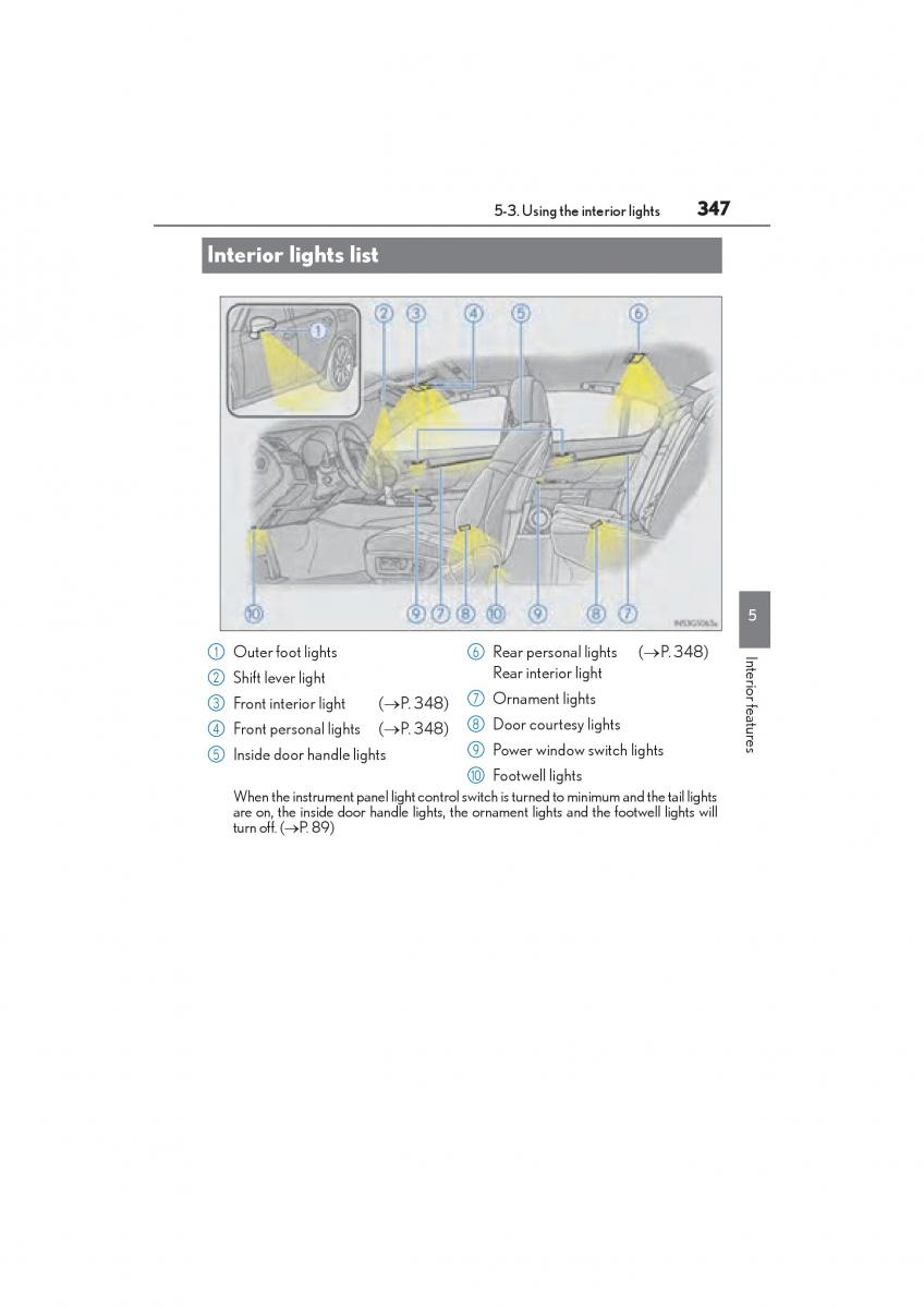 Lexus GS F IV 4 owners manual / page 349