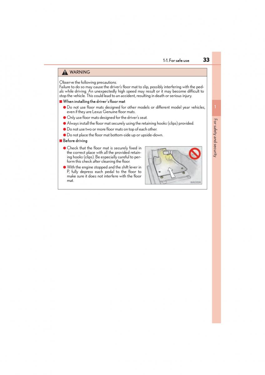 Lexus GS F IV 4 owners manual / page 35