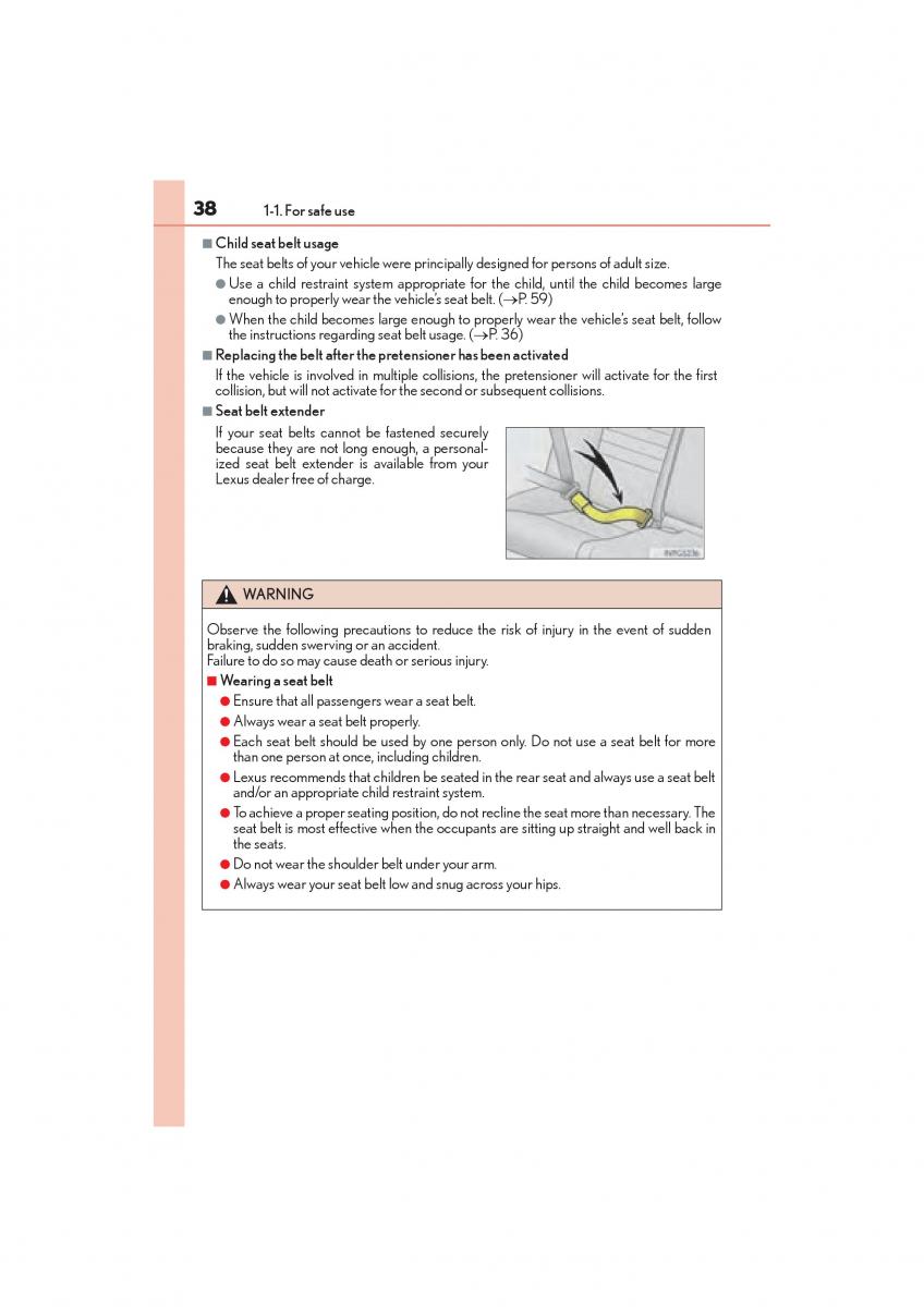 Lexus GS F IV 4 owners manual / page 40