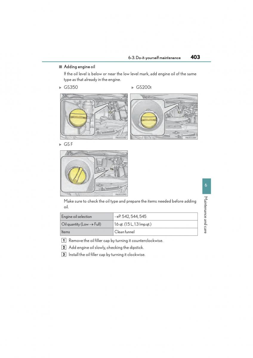 Lexus GS F IV 4 owners manual / page 405