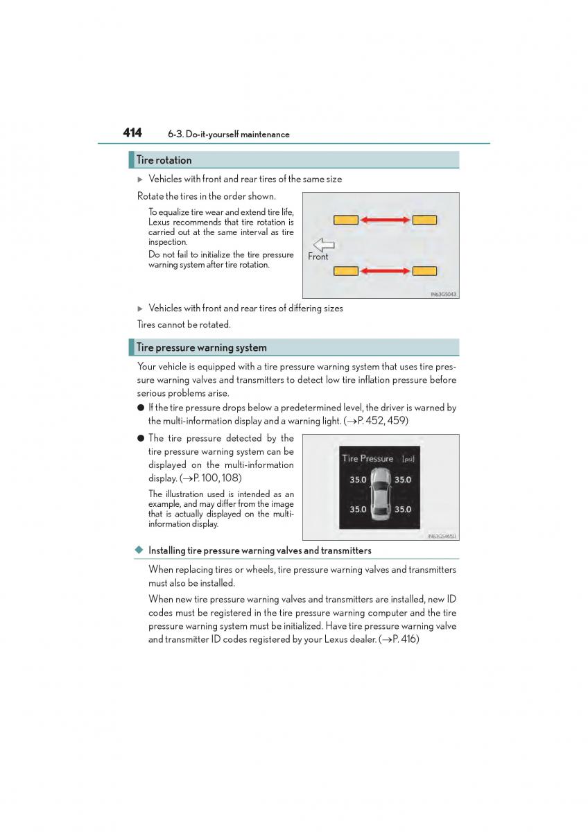 Lexus GS F IV 4 owners manual / page 416