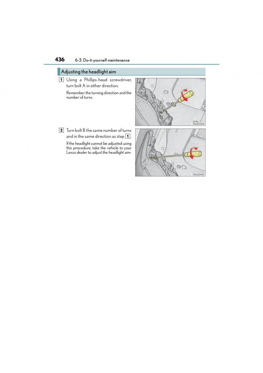 Lexus GS F IV 4 owners manual / page 438