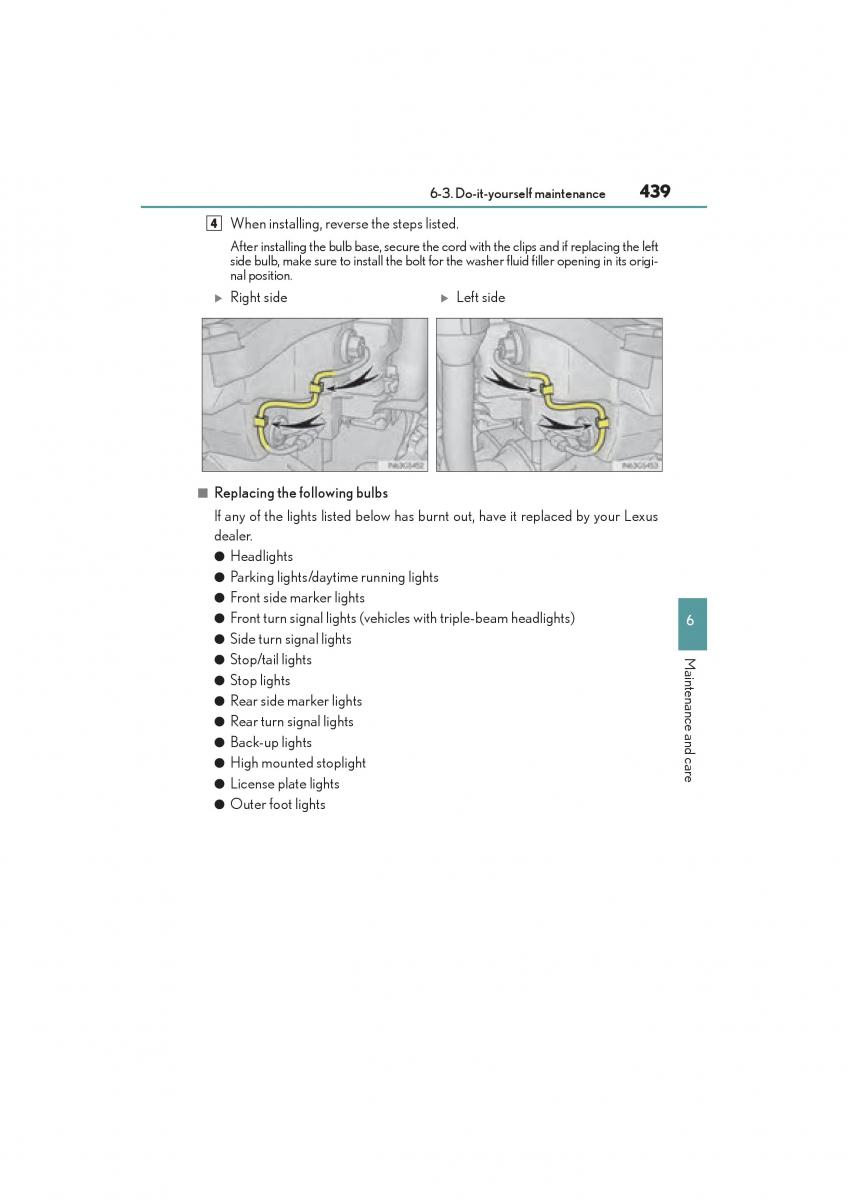 Lexus GS F IV 4 owners manual / page 441