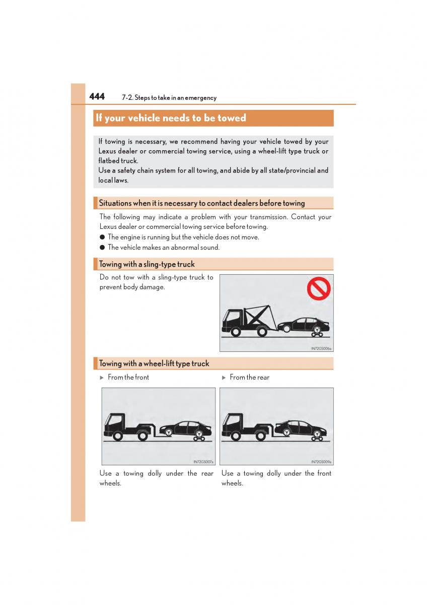 Lexus GS F IV 4 owners manual / page 446