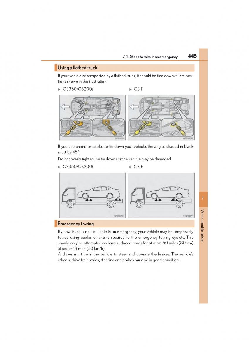 Lexus GS F IV 4 owners manual / page 447