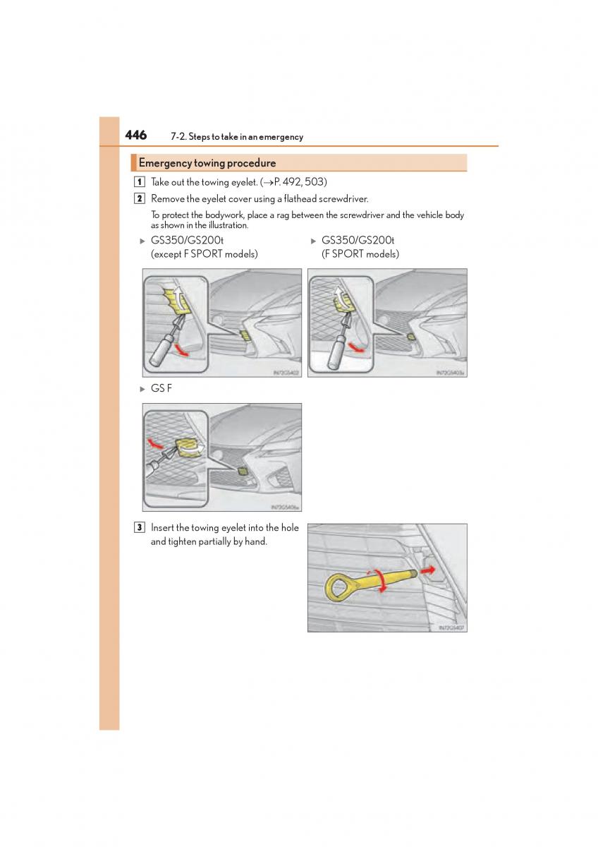 Lexus GS F IV 4 owners manual / page 448
