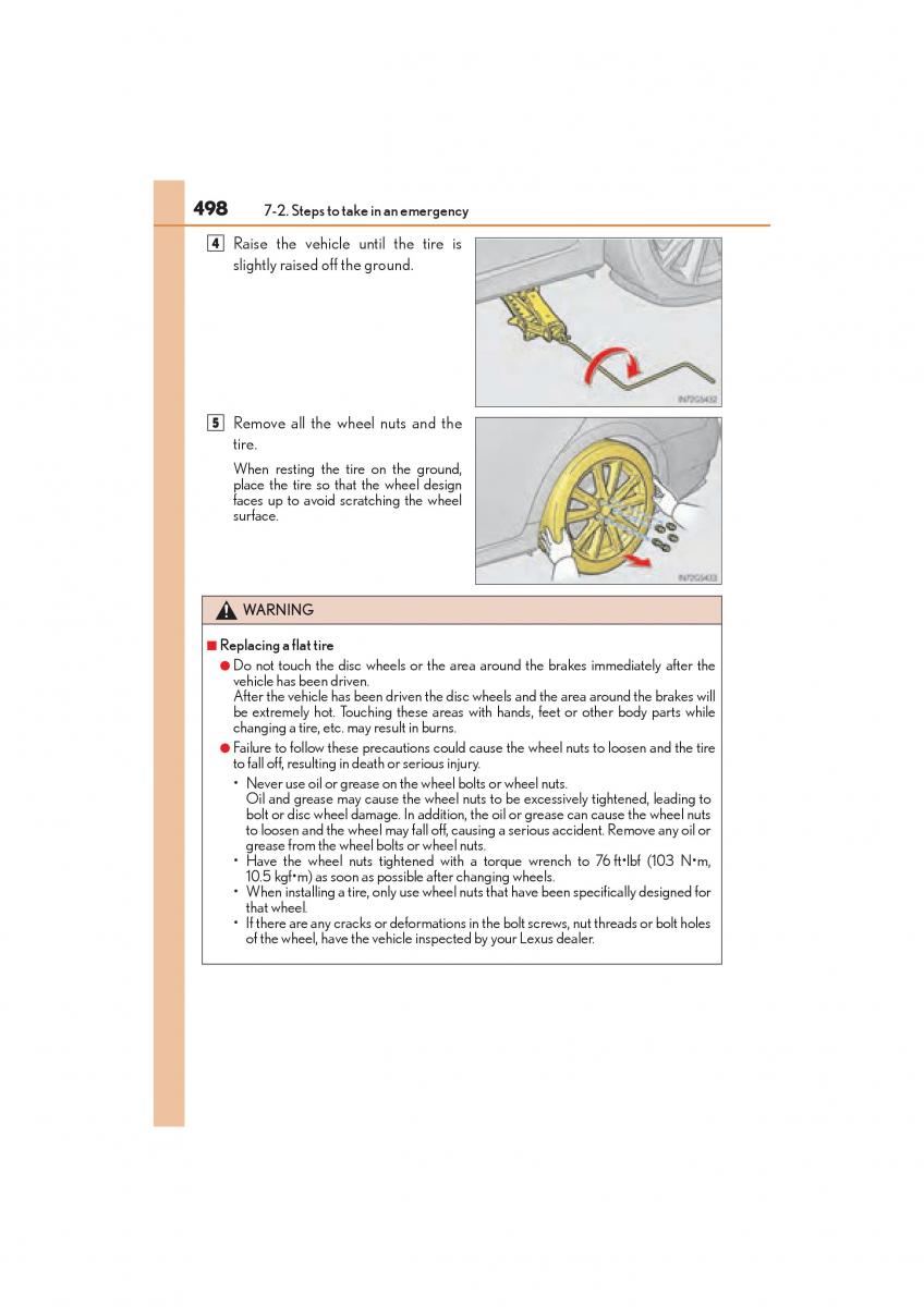 Lexus GS F IV 4 owners manual / page 500