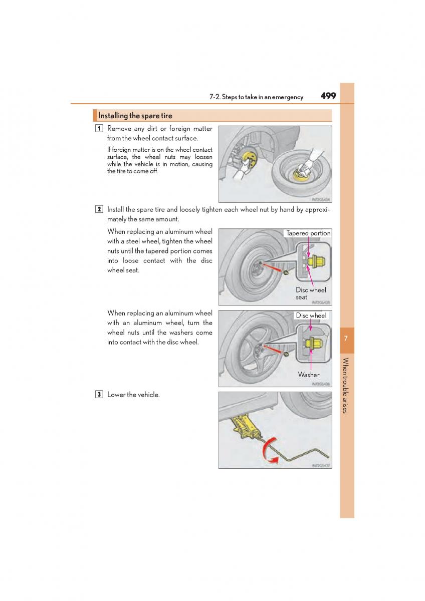 Lexus GS F IV 4 owners manual / page 501