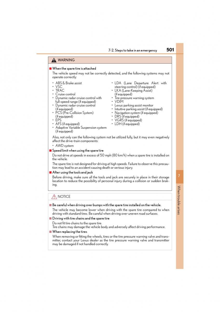 Lexus GS F IV 4 owners manual / page 503