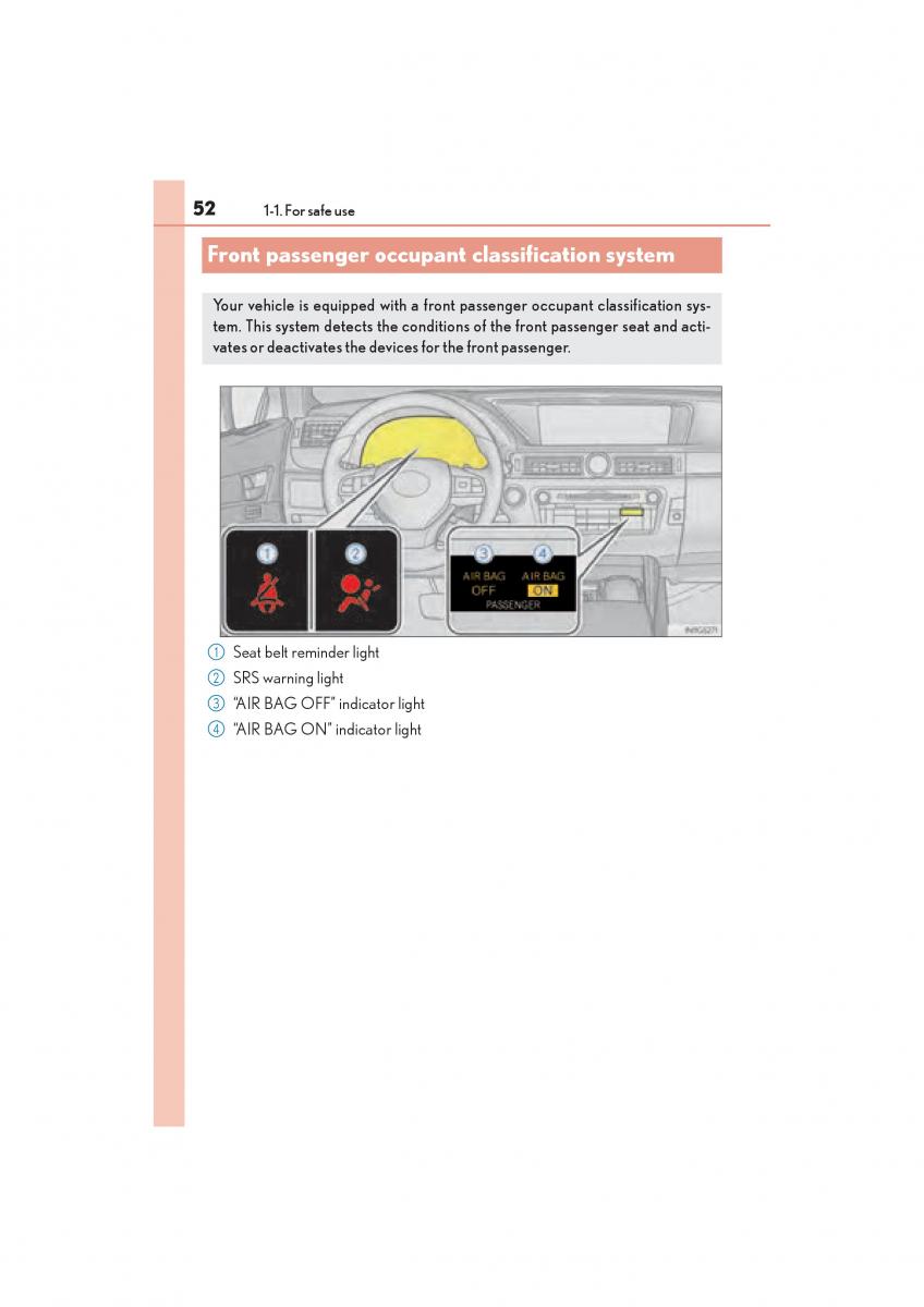 Lexus GS F IV 4 owners manual / page 54