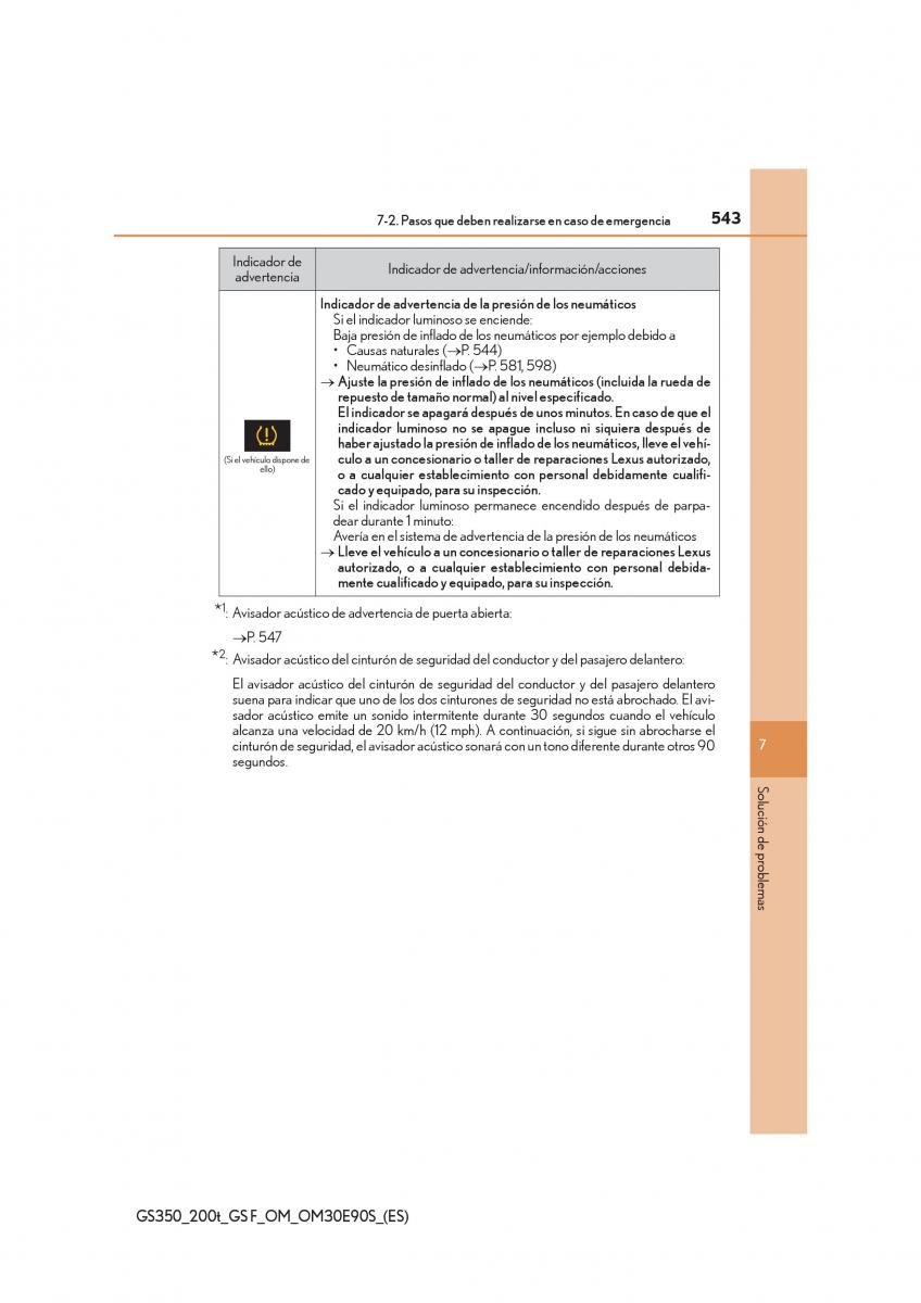 Lexus GS F IV 4 manual del propietario / page 543