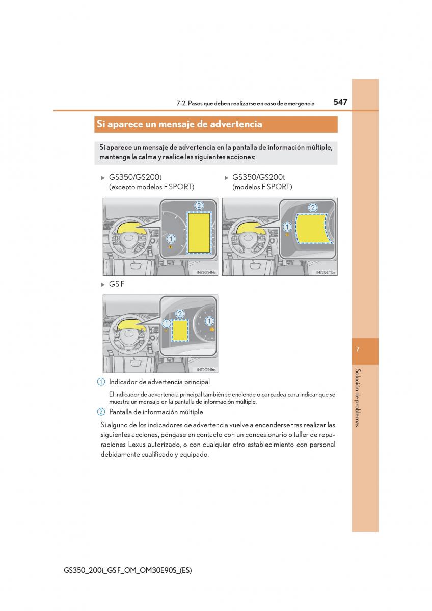 Lexus GS F IV 4 manual del propietario / page 547