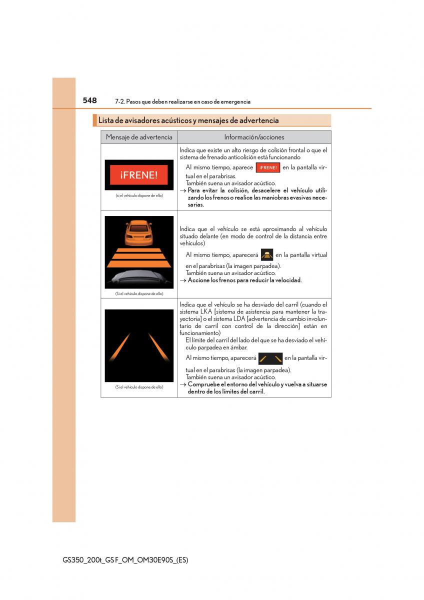 Lexus GS F IV 4 manual del propietario / page 548