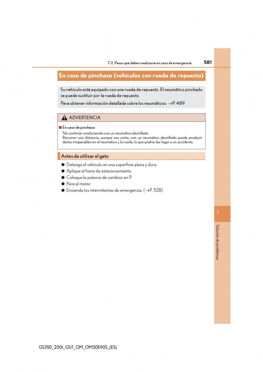 Lexus GS F IV 4 manual del propietario / page 581