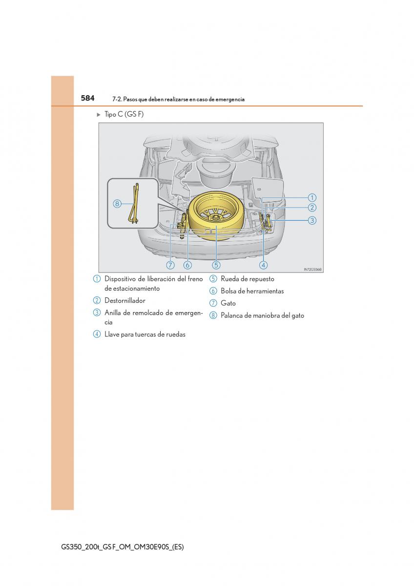 Lexus GS F IV 4 manual del propietario / page 584