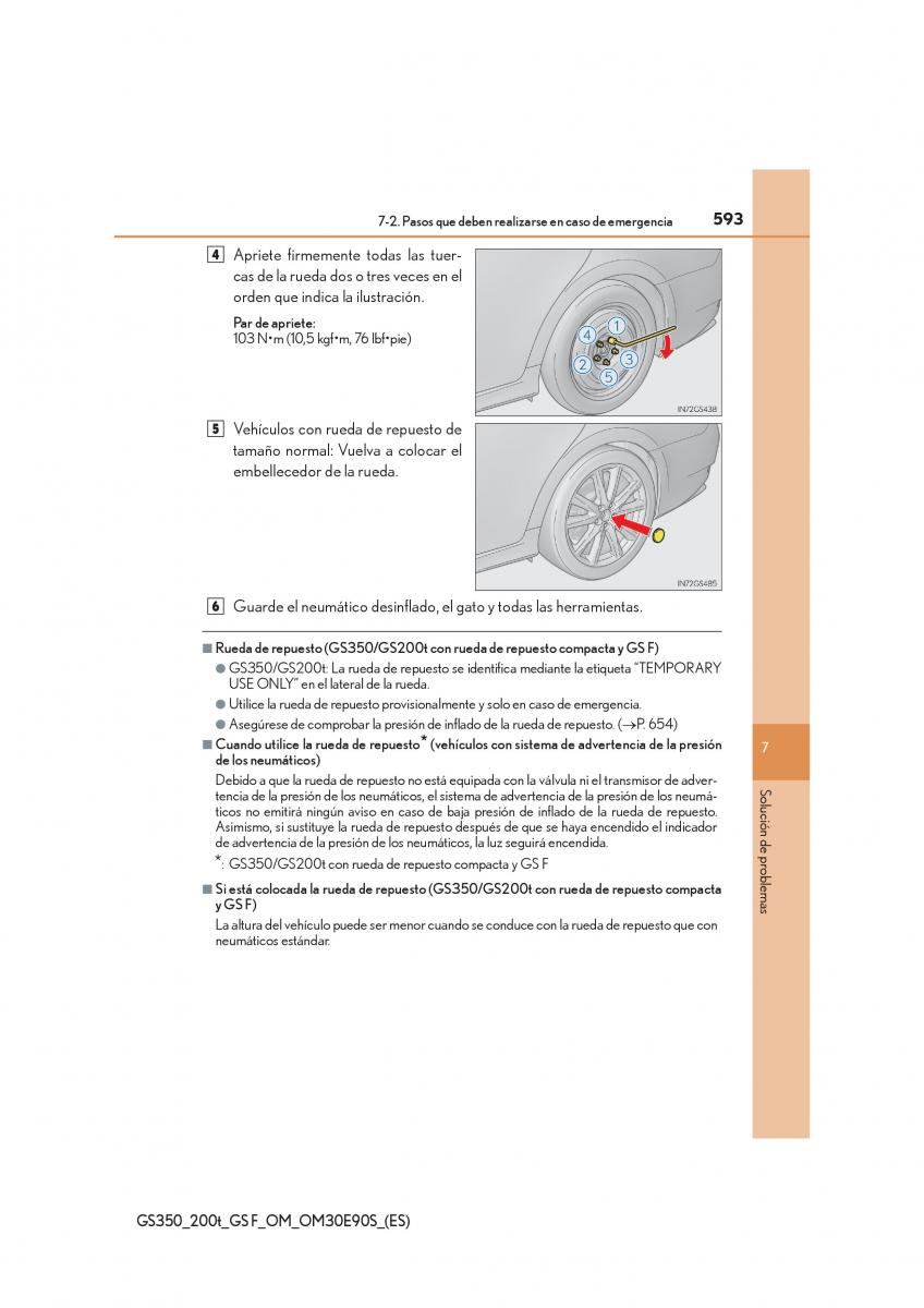 Lexus GS F IV 4 manual del propietario / page 593