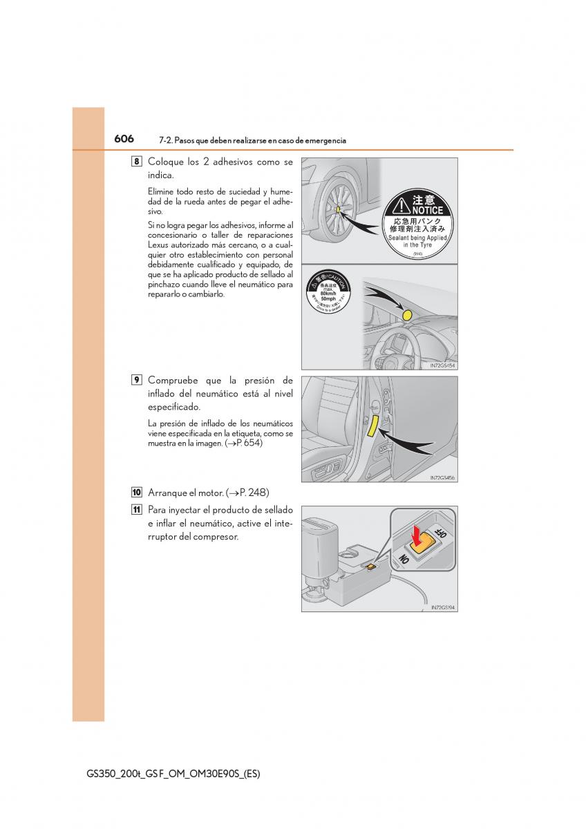 Lexus GS F IV 4 manual del propietario / page 606