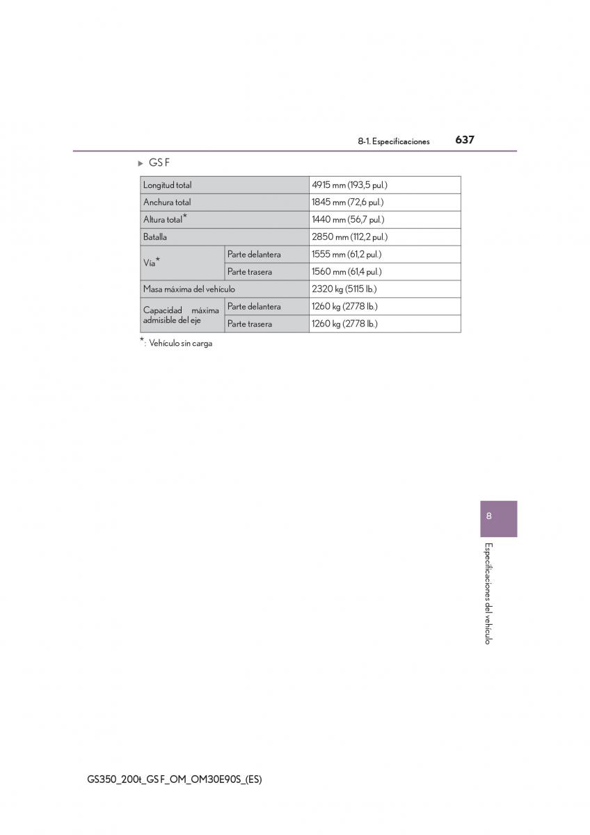 Lexus GS F IV 4 manual del propietario / page 637