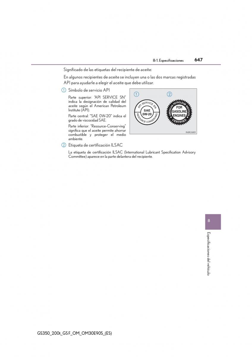 Lexus GS F IV 4 manual del propietario / page 647